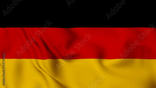 Germany flag is waving 3D animation. Germany  flag waving in the wind. National flag of Germany .