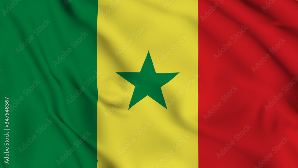Senegal flag is waving 3D animation. Senegal flag waving in the wind. National flag of Senegal. Senegal flag is waving 3D animation. Senegal flag waving in the wind. National flag of Senegal.