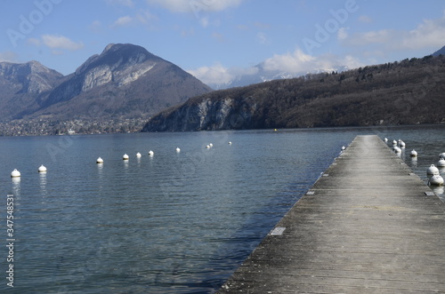 Annecy lake and mountains, landscape in Savoy © fullempty