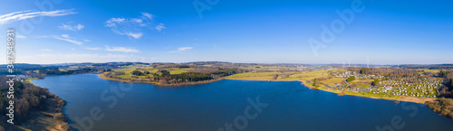 wiesensee lake panorama westerwald germany