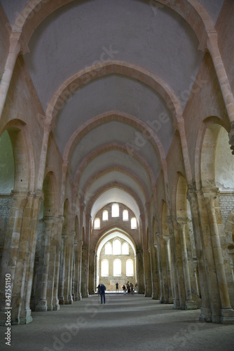 Nef de l abbaye de Fontenay en Bourgogne  France