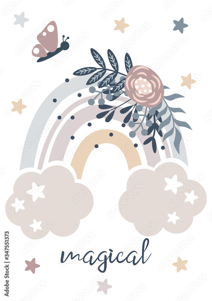 beautiful poster with floral rainbow - vector illustration, eps
beautiful poster with floral rainbow - vector illustration, eps