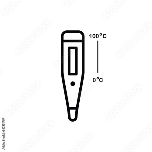 thermometer flat icon vector logo design trendy