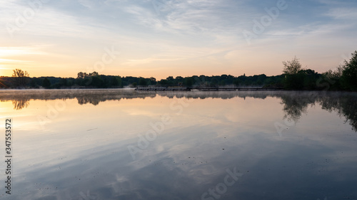 sunrise over the lake