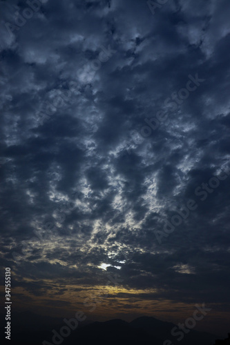 dramatic sky with clouds
