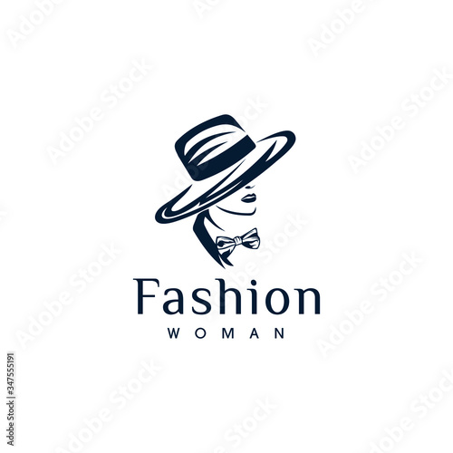 Fashion logo design. Awesome a fashion silhoutte. A fashion logotype.