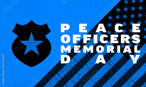 Peace Officers Memorial Day  background. Poster, card, banner.  ESP 10 vector