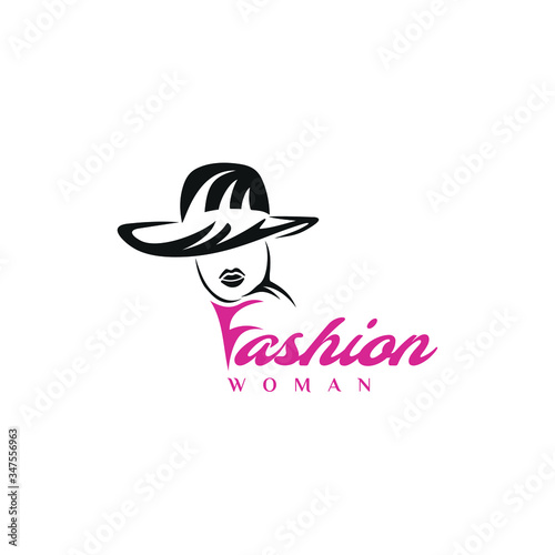Fashion logo design. Awesome a fashion silhoutte. A fashion logotype.