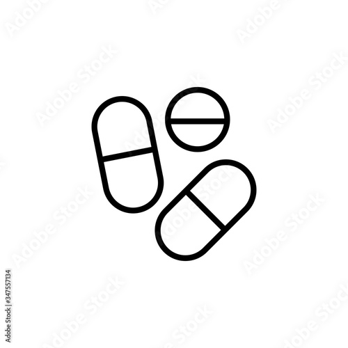 pill flat icon vector logo design trendy
