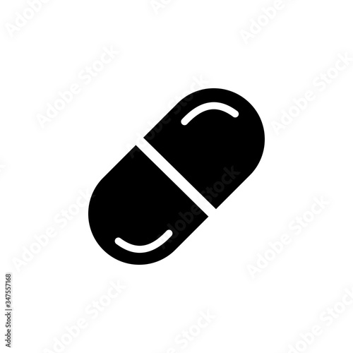pill flat icon vector logo design trendy