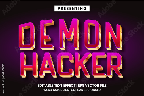 Hacking game logo template - editable text effect