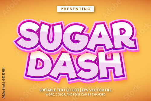 Editable text graphic style - sugar dash game logo