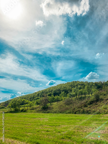 mountain landscape with blue sky