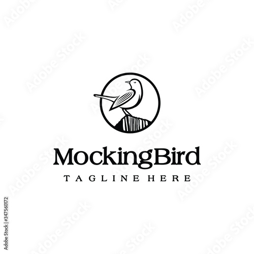 Fototapeta Mockingbird logo design