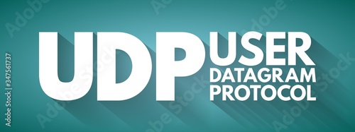 UDP - User Datagram Protocol acronym, technology concept background
