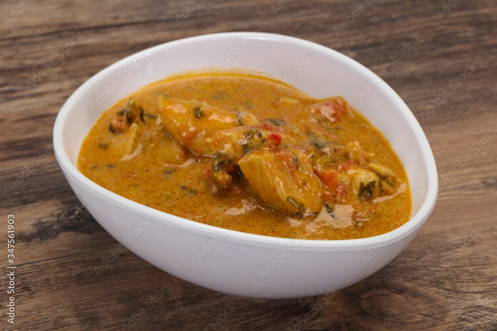 Traditional thai curry chicken soup Traditional thai curry chicken soup