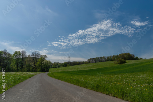 View for meadows and pasture land near Vigantice village