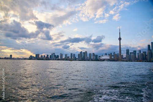 Canvas Print toronto skyline at sunset