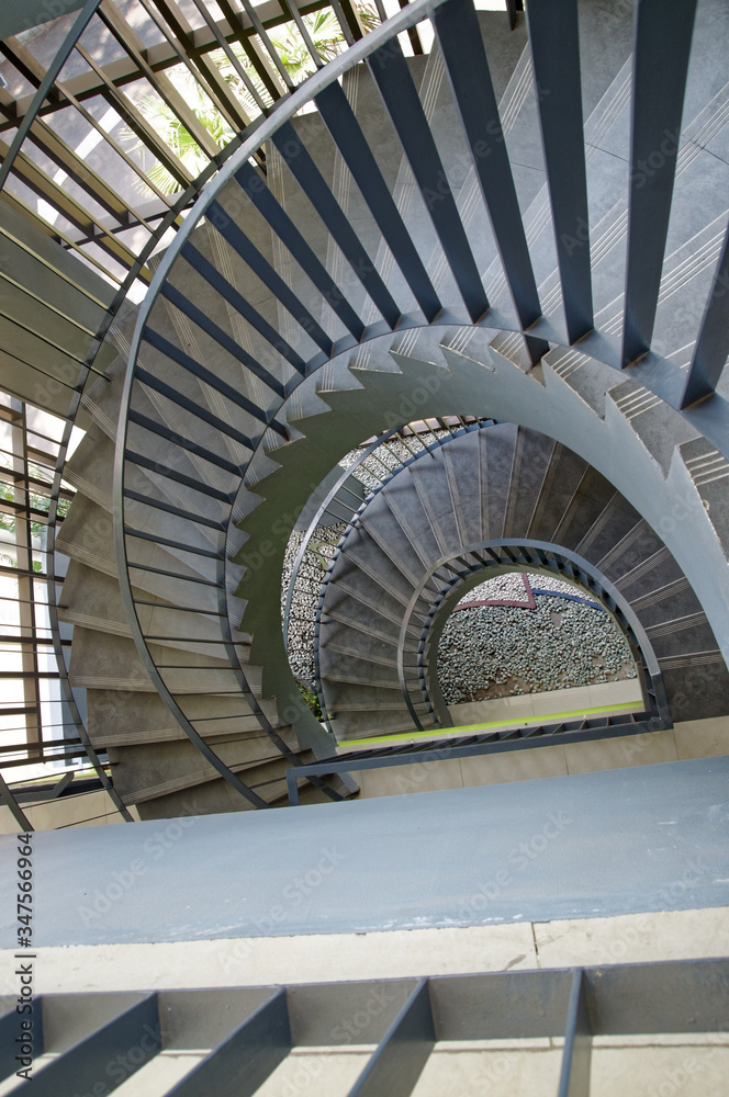 Fototapeta premium spiral staircase in the old building