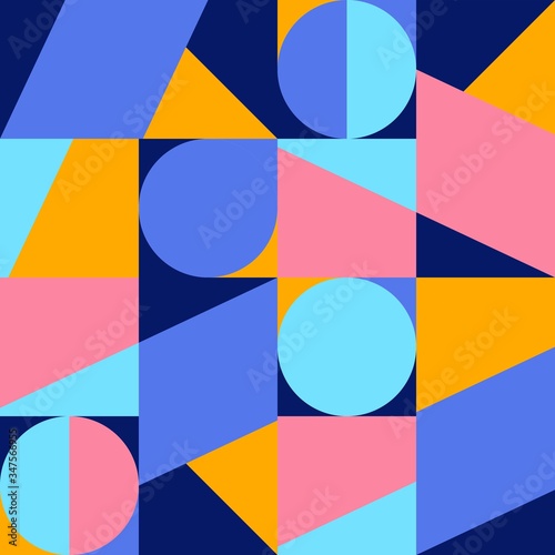 seamless geometric pattern in modern abstract style. Geometric colorful vector background. Abstract illustration graphic pastel wallpaper