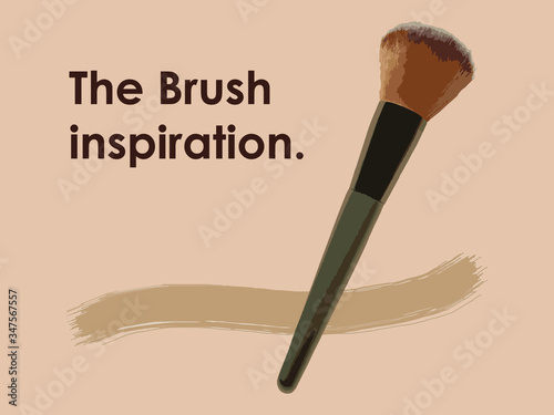 make up brush and powder