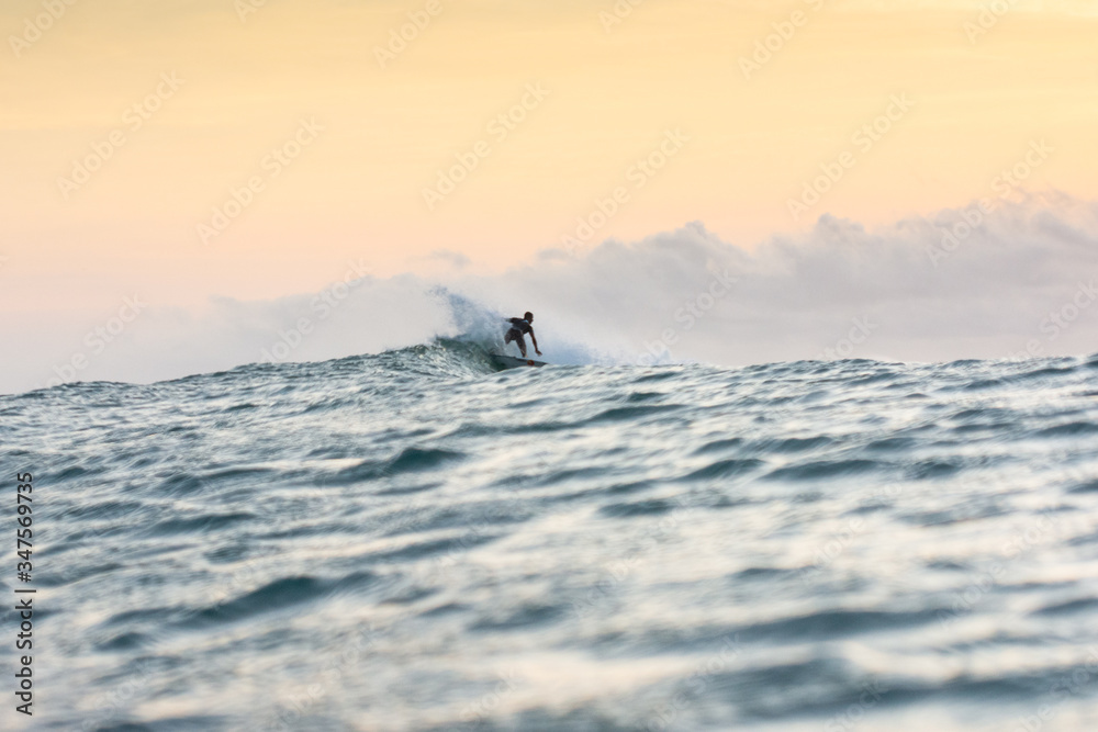 Naklejka premium Surf brazil sunset beach 