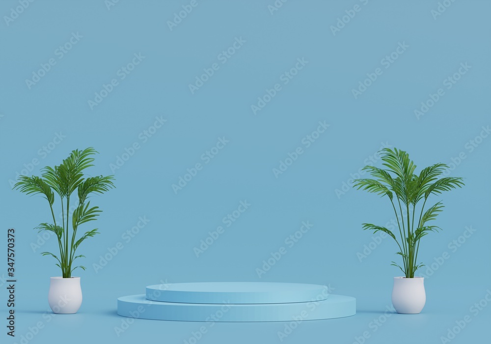 Pastel blue pedestal for display. Empty product stand with geometrical shape. minimal style. 3d render. Pastel blue pedestal for display. Empty product stand with geometrical shape. minimal style. 3d render.