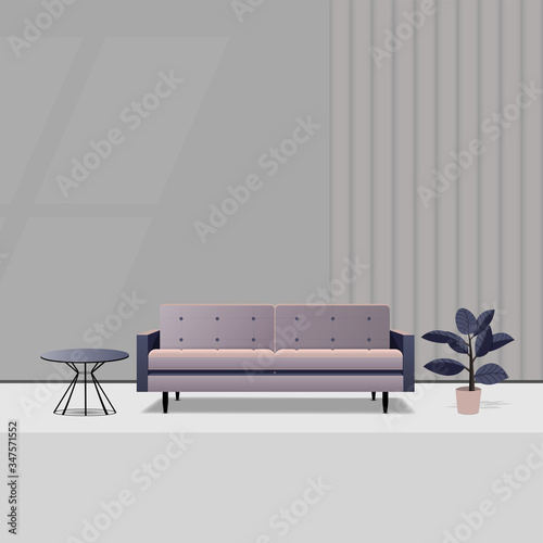 Vector living room. Home house decor decoration. Modern contemporary designer trendy style.