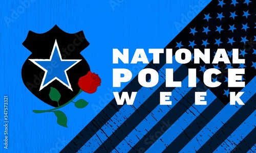 National Police Week  background. Poster, card, banner and background