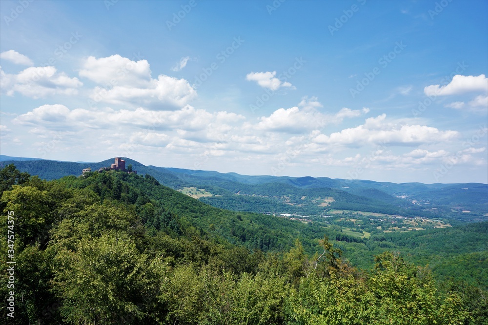 Medieval Trifels castle with beautiful landscape in Palatinate Forest Medieval Trifels castle with beautiful landscape in Palatinate Forest