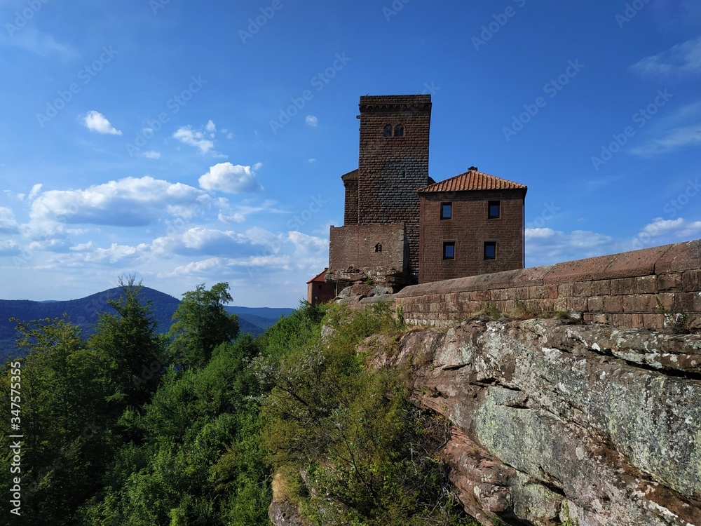 View on Trifels above a beautiful landscape