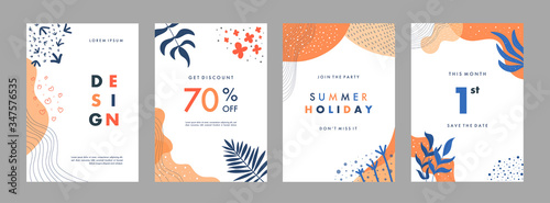 Set of abstract creative artistic templates. Universal cover Designs for Annual Report, Brochures, Flyers, Presentations, Leaflet, Magazine.