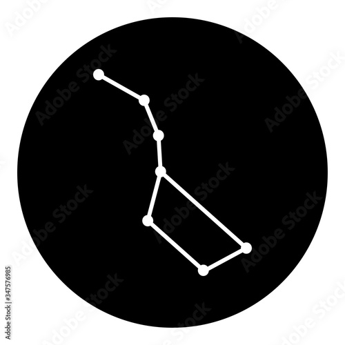 Big Dipper simple icon. Flat desing