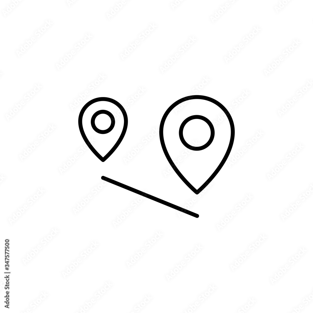 Fototapeta premium pinned location flat icon vector logo design trendy