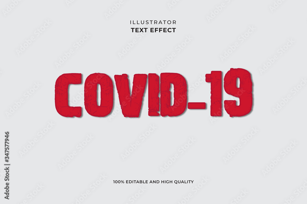 3D coronavirus text effect template.with pandemic effect text inside corona text 