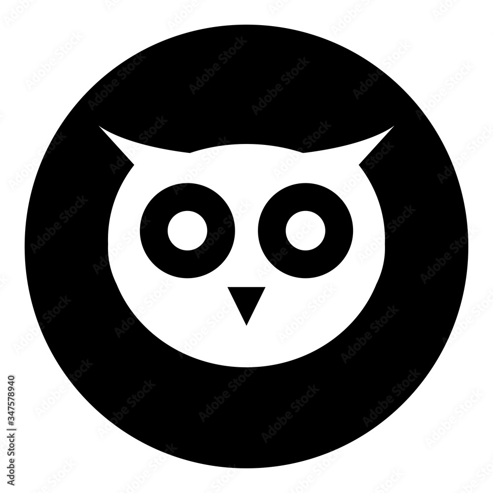 Obraz premium Owl simple icon. Flat desing