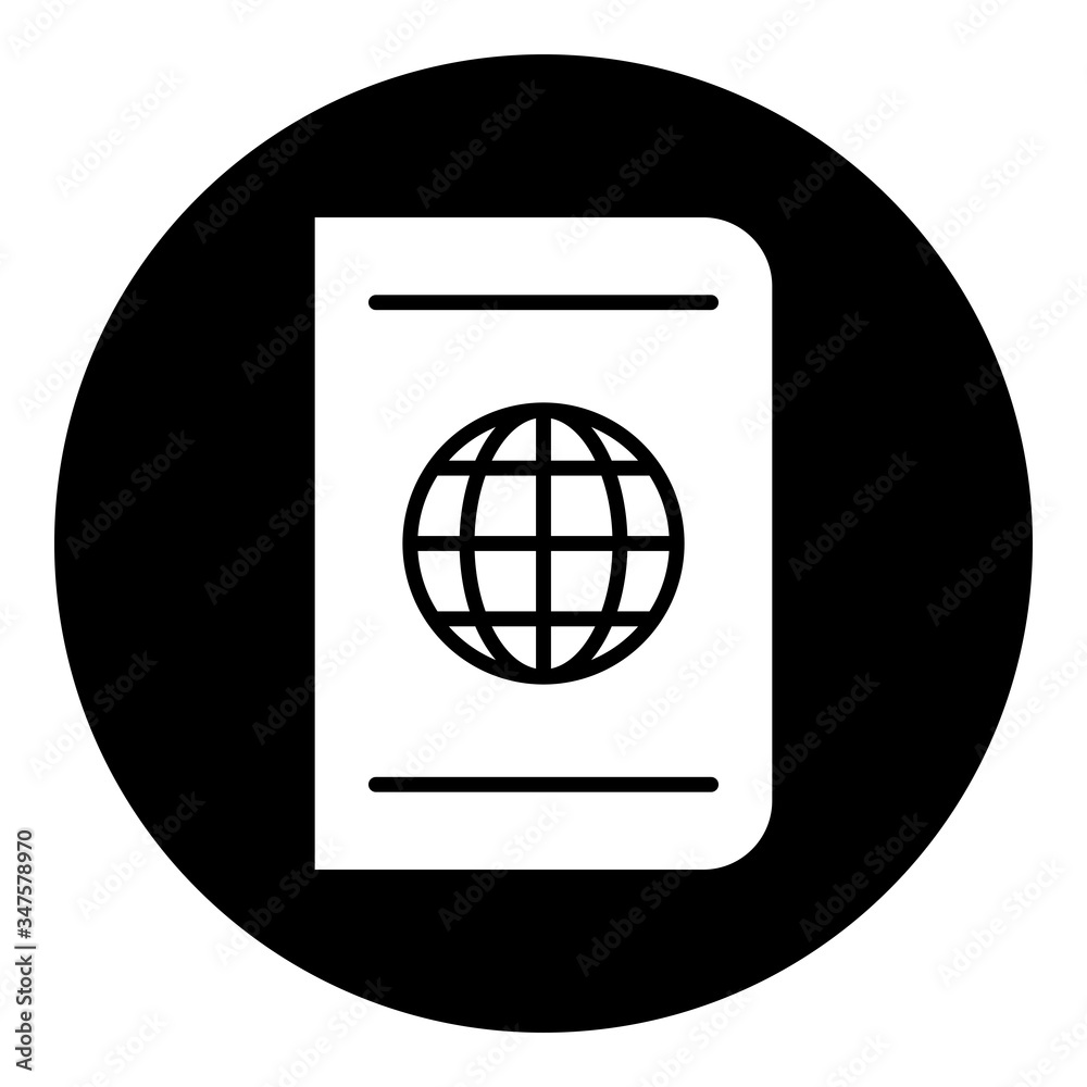 Passport simple icon. Flat desing Passport simple icon. Flat desing