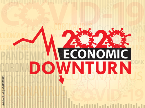 Coronavirus or Covid-19 2020 effects or impact on economic downturn vector graphics