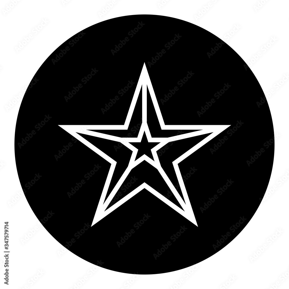 Fototapeta premium Star simple icon. Flat desing