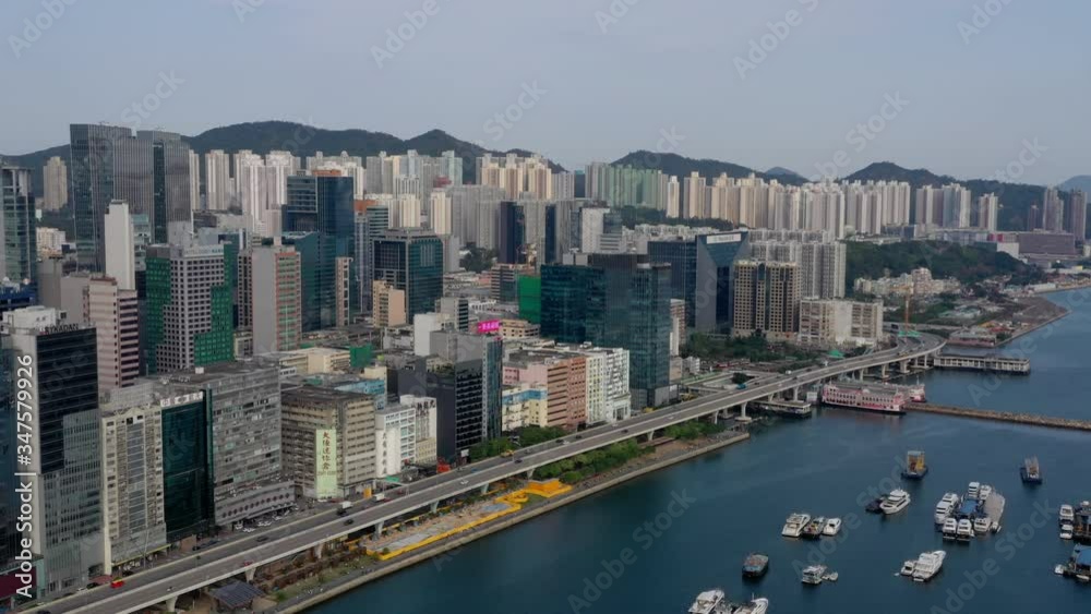 Top view of Hong Kong city Top view of Hong Kong city