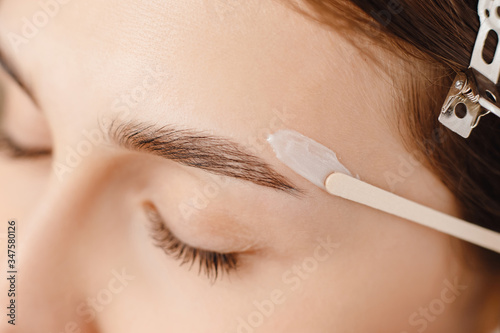 Brow correction master wax depilation of eyebrow hair in women