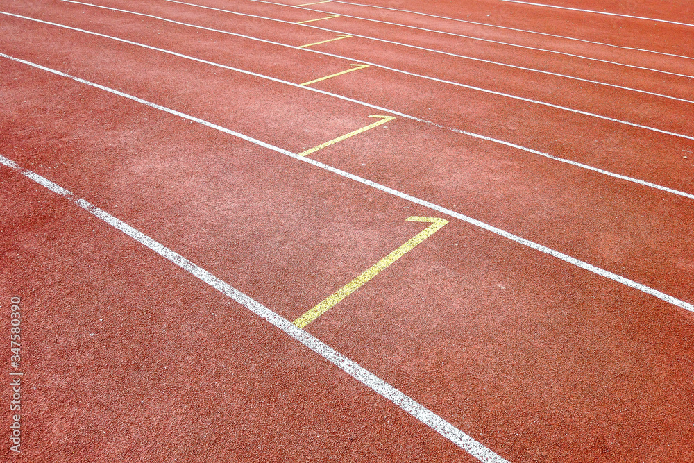 Background of running track surface with track numbers