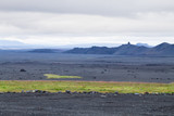 Desolate landscape from Kverfjoll area, Iceland panorama