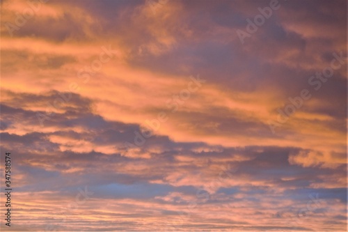 red sky at sunset © Vadim