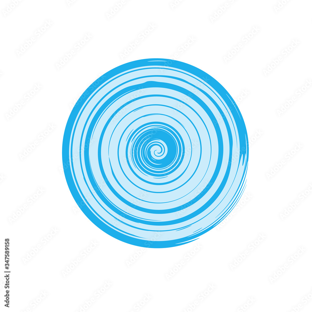 Abstract swirl design element. Spiral, rotation and swirling movement. Vector illustration with dynamic effect. Stock Vector illustration
