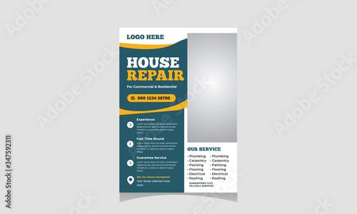 Handyman home repair flyer Template
