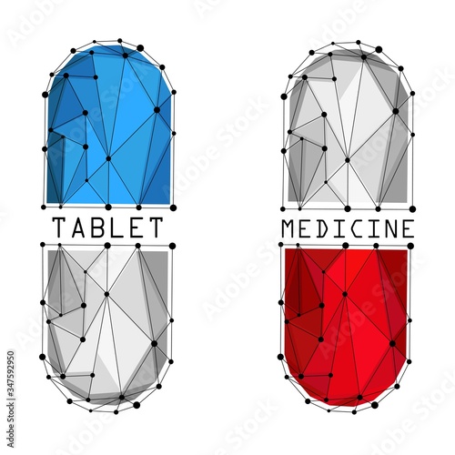 Medical design for the design of hospitals and sites. 
Medicine, pills, pills on a white background. Stock vector.
