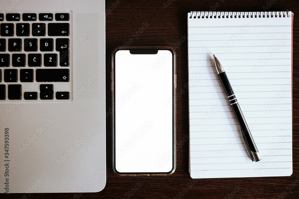 layout of multiple device phone with pen planning notebook layout of multiple device phone with pen planning notebook