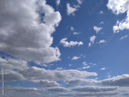 blue sky with beautiful dark clouds