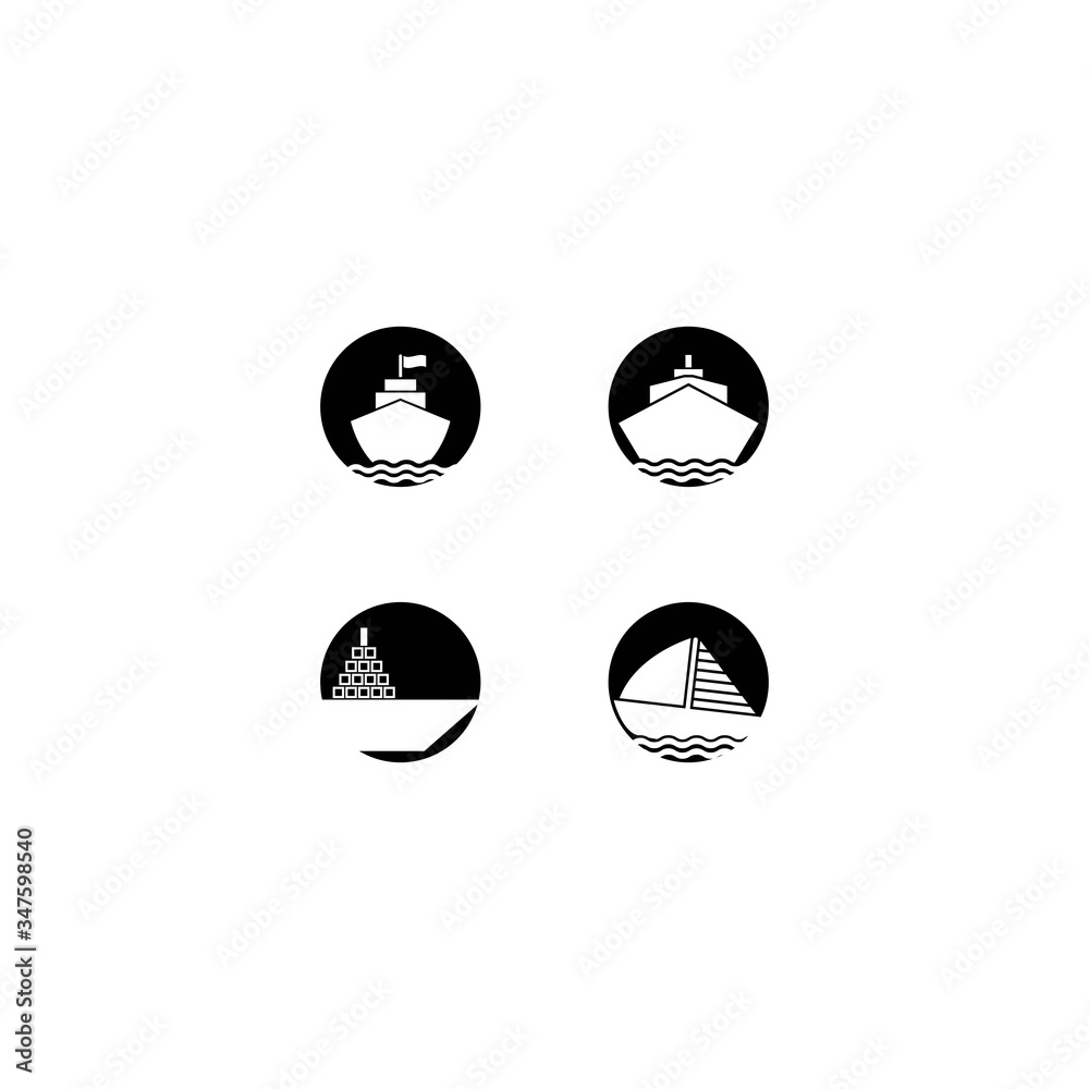 Boat logo template icon design Boat logo template icon design